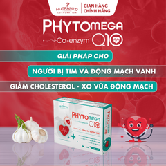 Viên uống hỗ trợ tim mạch Phytomega Co-Enzym Q10 giúp giảm cholesterol và xơ vữa động mạch (30 viên)