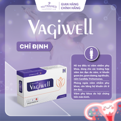 Viên đặt Vagiwell - Hỗ trợ cân bằng lợi khuẩn và giảm viêm nhiễm phụ khoa, 10 viên, giải pháp cho vấn đề viêm nhiễm âm đạo.