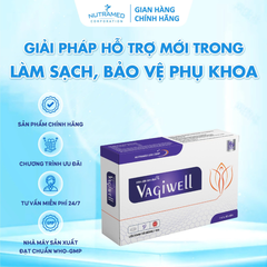 Viên đặt Vagiwell - Hỗ trợ cân bằng lợi khuẩn và giảm viêm nhiễm phụ khoa, 10 viên, giải pháp cho vấn đề viêm nhiễm âm đạo.