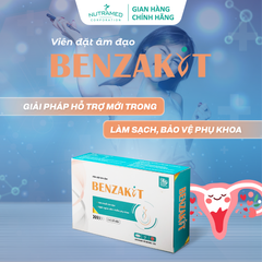 Viên đặt phụ khoa Benzakid - Hỗ trợ làm sạch, giảm viêm nhiễm và mùi hôi bất thường (10 viên)