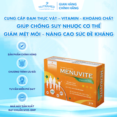 Viên Uống Menuvite Spirulina 500 - Bổ Sung Đạm Thực Vật, Vitamin Nhóm B, Tăng Cường Sức Đề Kháng Cho Người Mệt Mỏi, Căng Thẳng