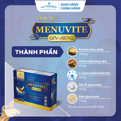 Viên Uống Menuvite Ginseng Hỗ Trợ Tăng Cường Sức Đề Kháng, Bồi Bổ Cơ Thể (30 Viên) - Vitamin Và Khoáng Chất Thiết Yếu