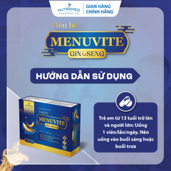 Viên Uống Menuvite Ginseng Hỗ Trợ Tăng Cường Sức Đề Kháng, Bồi Bổ Cơ Thể (30 Viên) - Vitamin Và Khoáng Chất Thiết Yếu