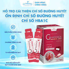 Gymodica - Hỗ Trợ Ổn Định Chỉ Số Đường Huyết Cho Người Bị Tiểu Đường - Gói 20 Gói x 10ml