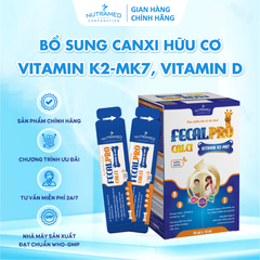 Fecalpro Calci Vitamin K2 - MK7 hỗ trợ giúp xương chắc khỏe, cải thiện còi xương (20 gói)