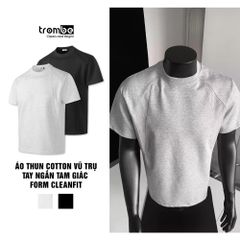 Áo Thun Nam TROMBE Cao Cấp Cotton Vũ Trụ - Clean Fit, Mềm Như Kẹo Bông, Thiết Kế Hiện Đại, Thoải Mái, Phong Cách Nam Tính