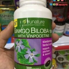 Viên Uống Bổ Não Trunature Ginkgo Biloba 120Mg - Tăng Cường Trí Nhớ & Tập Trung, 340 Viên Chính Hãng Mỹ