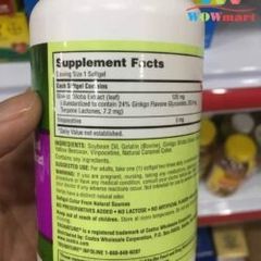 Viên Uống Bổ Não Trunature Ginkgo Biloba 120Mg - Tăng Cường Trí Nhớ & Tập Trung, 340 Viên Chính Hãng Mỹ