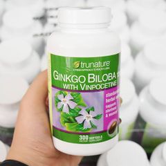 Viên uống bổ não Trunature Ginkgo Biloba with Vinpocetine 300 viên - Tăng cường trí nhớ và khả năng tư duy hiệu quả!