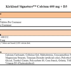 (Hàng công ty) Viên uống bổ sung Calcium + D3 Kirkland 500 Viên - Hỗ trợ sức khỏe xương và răng, Chính hãng Mỹ 726005