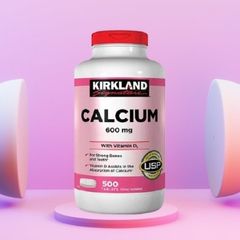(Nhập khẩu) Viên uống bổ sung Canxi + Vitamin D3 Kirkland 500 viên - Tăng cường sức khỏe xương khớp hiệu quả, Chính hãng USA