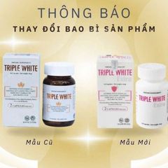 Viên Uống Trắng Da, Chống Nắng Giảm Thâm Nám Triple White Trắng Hộp 50 Viên [ Hàng chính Hãng ]