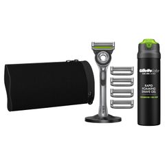 Bộ dao cạo râu Gillette Labs cao cấp - Trải nghiệm cạo râu mượt mà với 5 lưỡi dao và dụng cụ làm sạch tiện lợi