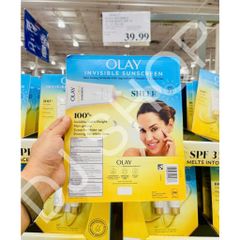 Set 2 Kem Chống Nắng Olay Invisible SPF 35 – Lót Trang Điểm, Vitamin C & E, Lô Hội, Không Nhờn, Phù Hợp Mọi Tông Da, 50ml x2
