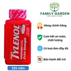 Viên uống giảm đau hạ sốt Tylenol Extra Strength 500mg - Giảm đau hiệu quả cho người lớn - 325 viên Mỹ