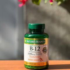 Viên uống Vitamin B12 Nature’s Bounty 2500mcg - Hỗ trợ hệ thần kinh, tim mạch, giảm stress - 300 viên ngậm hương vị anh đào