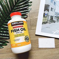 Dầu cá Kirkland Signature 1000 mg - 400 viên Omega-3 hỗ trợ sức khỏe tim và não - Sản phẩm dinh dưỡng tự nhiên chất lượng cao