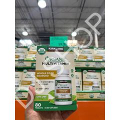 Vitamin Hữu Cơ Kirkland Signature Organic Multivitamin 80 Viên - Bổ Sung Dinh Dưỡng Thiết Yếu Hàng Ngày Từ Mỹ