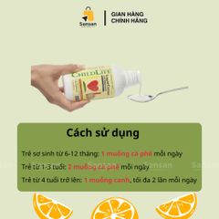 Siro Canxi Hữu Cơ ChildLife 473ml cho Trẻ Em - Tăng Cường Xương và Chiều Cao với Magie, Kẽm, Vitamin D3 - Hương Cam