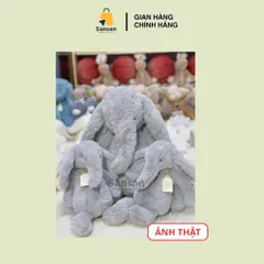 Voi bông Jellycat Bashful Luxe Thuddeus size Huge - Đồ chơi bông cực dễ thương cho trẻ em - Quà tặng sinh nhật lý tưởng