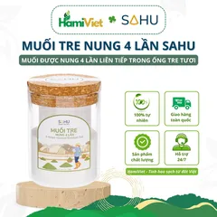 Muối Tre 4 Lần Sahu - 100% Muối Biển Tự Nhiên, Nguyên Liệu Nấu Ăn Chất Lượng Cao, Hương Vị Đậm Đà, An Toàn Cho Sức Khỏe