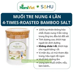 Muối Tre 4 Lần Sahu - 100% Muối Biển Tự Nhiên, Nguyên Liệu Nấu Ăn Chất Lượng Cao, Hương Vị Đậm Đà, An Toàn Cho Sức Khỏe