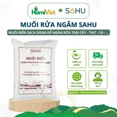 Muối Ngâm Rửa Sahu - 100% Muối Biển Tự Nhiên, Giúp Loại Bỏ Tạp Chất & Vi Khuẩn Trên Thực Phẩm Tươi Ngon & Vệ Sinh