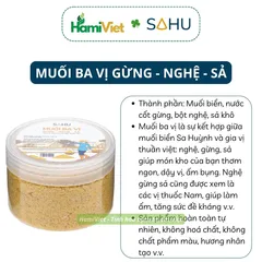 Muối Ba Vị Sahu - Gia Vị Nấu Ăn Từ 100% Muối Biển Tự Nhiên, Không Hóa Chất, Hương Vị Nguyên Chất Cho Bữa Ăn Thêm Phong Phú