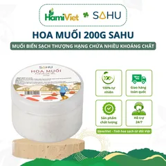 Hoa muối Sahu 200g làm từ 100% muối biển sạch tự nhiên làm theo phương pháp truyền thống