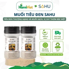 Muối Tiêu Đen Sahu 100g - Muối Biển Tự Nhiên & Tiêu Tiên Phước Thượng Hạng, Gia Vị Ngon, Hương Vị Truyền Thống Việt Nam