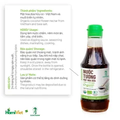 Nước Tương Mật Hoa Dừa Organic Sokfarm - Không Đậu Nành, Ít Muối, Tự Nhiên, Nước Chấm Thích Hợp Mọi Lứa Tuổi, Sức Khỏe Hàng Đầu