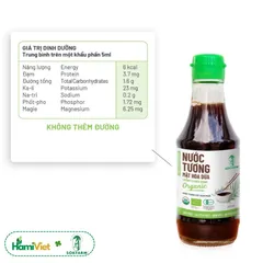 Nước Tương Mật Hoa Dừa Organic Sokfarm - Không Đậu Nành, Ít Muối, Tự Nhiên, Nước Chấm Thích Hợp Mọi Lứa Tuổi, Sức Khỏe Hàng Đầu