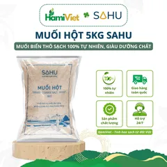Muối Hột 5kg Sahu - 100% Muối Biển Tự Nhiên, Không Hóa Chất, Đặc Sản Sa Huỳnh, Gia Vị Nấu Ăn An Toàn