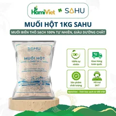 Muối Hột Sahu 1kg - 100% Muối Biển Tự Nhiên, Không Hóa Chất - Nguyên Liệu Nấu Ăn Hoàn Hảo cho Món Ăn Thêm Ngọt Vị