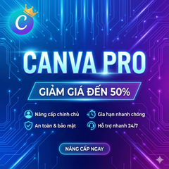 Gói Nâng Cấp Canva Pro 12 Tháng - Tài Khoản Chính Hãng, Xóa Nền Nhanh, Hơn 100 Triệu Tài Nguyên Độc Quyền, Hỗ Trợ Thiết Kế Chuyên Nghiệp
