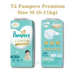 Tã Dán Pampers Premium Nhật Bản - Siêu Mỏng, Siêu Mềm, Khô Thoáng 360° - An Toàn Cho Da Nhạy Cảm Trẻ Nhỏ