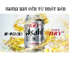Bia Asahi Super Dry Nội Địa Nhật - Hương Vị Siêu Khô Thanh Mát, Sảng Khoái, Bia Cao Cấp Nhập Khẩu Chính Ngạch Nhật Bản