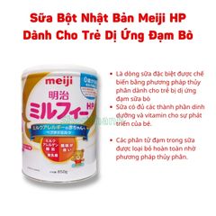 Sữa Meiji HP Thủy Phân Nhật Bản Dành Cho Trẻ Dị Ứng Đạm Bò - Giải Pháp Dinh Dưỡng An Toàn và Tối Ưu
