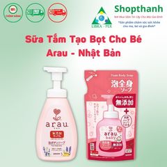 Sữa Tắm Bọt Gội Arau Baby Nhật Bản - Sản Phẩm Tự Nhiên An Toàn Cho Bé Sơ Sinh, Da Nhạy Cảm, Chiết Xuất Thảo Dược