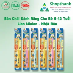 Bàn Chải Đánh Răng Lion Hình Minion Cho Trẻ 6-12 Tuổi - An Toàn, Ngộ Nghĩnh, Tiêu Chuẩn Nhật Bản