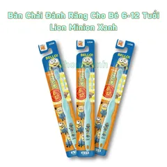 Bàn Chải Đánh Răng Lion Hình Minion Cho Trẻ 6-12 Tuổi - An Toàn, Ngộ Nghĩnh, Tiêu Chuẩn Nhật Bản