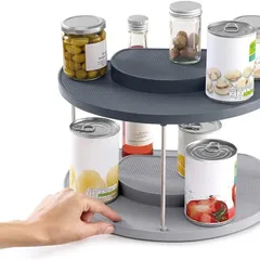 Kệ Đựng Gia Vị Joseph Joseph 85196 CupboardStore 2 Tầng Xoay - Giải Pháp Lưu Trữ Thông Minh Cho Nhà Bếp Hấu Đen