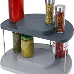 Kệ Đựng Gia Vị Joseph Joseph 85196 CupboardStore 2 Tầng Xoay - Giải Pháp Lưu Trữ Thông Minh Cho Nhà Bếp Hấu Đen