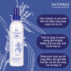 Xịt Khoáng Dưỡng Ẩm Trắng Da Hatomugi Nhật Bản 250ml - Dưỡng Da Mềm Mại, Khắc Phục Da Khô, Làm Mát Da Tức Thì