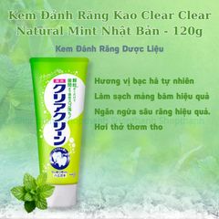 Kem Đánh Răng KAO Nhật Bản - Công Thức Dịu Nhẹ, Làm Sạch Răng, Ngăn Mảng Bám và Hỗ Trợ Hơi Thở Thơm Mát cho Gia Đình