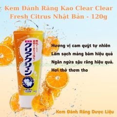 Kem Đánh Răng KAO Nhật Bản - Công Thức Dịu Nhẹ, Làm Sạch Răng, Ngăn Mảng Bám và Hỗ Trợ Hơi Thở Thơm Mát cho Gia Đình