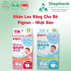 Giấy Lau Răng Pigeon Nhật Bản 42 Tờ - Giải Pháp Vệ Sinh Răng Miệng An Toàn Cho Bé, Ngừa Sâu Răng Hiệu Quả