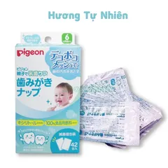 Giấy Lau Răng Pigeon Nhật Bản 42 Tờ - Giải Pháp Vệ Sinh Răng Miệng An Toàn Cho Bé, Ngừa Sâu Răng Hiệu Quả