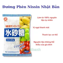 Đường Phèn Trắng Nissin Nhật Bản 1kg – Đường Cao Cấp, Ngọt Thanh Tinh Khiết, Nấu Ăn, Pha Chế Đồ Uống