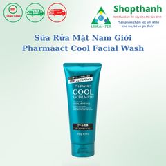 Sữa Rửa Mặt Nhật Bản Pharmaact Cool 130g - Bạc Hà Mát Lạnh, Làm Sạch Sâu, Giảm Nhờn, Ngăn Ngừa Mụn Cho Da Nam